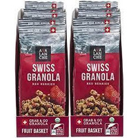 Avalanche Organic Red Berries Swiss Granola, 1.76 Ounce Bag (Pack of 12) Organic, Non-GMO, All Natural, Kosher, Portable Packet of Granola, Convenient Size Snack On The Go, Can Pour in Milk or Yogurt