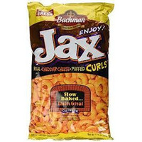 Bachman Jax Cheddar Cheese Puffed Curls 9.75 Oz Bags (4 Bags)
