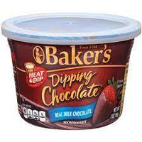 Baker's Dipping Chocolate, Milk Chocolate, 7-ounce Microwavable Tubs