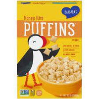 Barbara's Puffins Honey Rice Cereal, Gluten Free, Non-GMO, 10 Oz Box (Pack of 6)