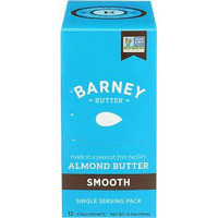 BARNEY Almond Butter Snack Pack, Smooth, Paleo Friendly, KETO, Non-GMO, Skin-Free, 0.6 Ounce, 24 Count