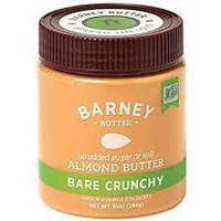 BARNEY Almond Butter, Crunchy, No Stir, Non-GMO, Skin-Free, Paleo Friendly, KETO, 10 Ounce