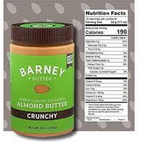 Barney Butter Crunchy Almond Butter, 10 oz (Pack of 6)