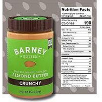 Barney Butter Crunchy Almond Butter, 10 oz (Pack of 6)