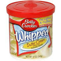 Betty Crocker Whipped Frosting, Butter Cream, 12 oz Canister (Pack of 12)