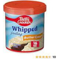 Betty Crocker Whipped Butter Cream Frosting - 12oz, Dark Pebble (Pack of 4)