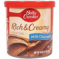 Betty Crocker, Rich & Creamy Frosting, Milk Chocolate, 16oz Tub (Pack of 3)