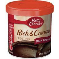 Betty Crocker Frosting, Rich & Creamy Gluten Free Frosting, Dark Chocolate, 16 Oz Canister (Pack of 8)