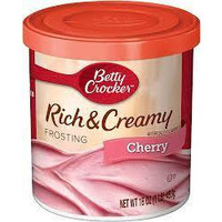 Betty Crocker Frosting, Rich & Creamy Gluten Free Frosting, Cherry, 16 Ounce (Pack of 1)