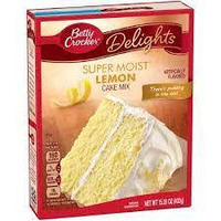 Betty Crocker Supermoist Cake Mix, Lemon (Pack of 2)