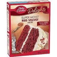Betty Crocker Red Velvet Cake Mix 15.25oz per box (Pack of 2)