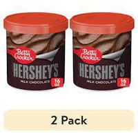 Betty Crocker Hershey's Milk Chocolate Frosting 16 Oz. Canister (Pack of 2)