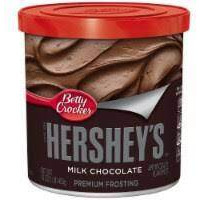 Betty Crocker Hershey's Milk Chocolate Frosting 16 Oz. Canister (Pack of 18)