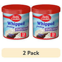 Betty Crocker Fluffy White Whipped Frosting, 12 oz, 2 pk