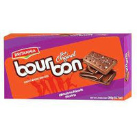 Britannia Bourbon Cream Biscuits, Chocolate, 3.52 Ounce (Pack of 60)