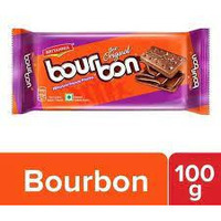 Britannia Bourbon Treat Chocolate Cream Biscuits 100g (Pack of 6)