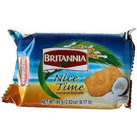 Pack of 2 - Britannia Nice Time Coconut Biscuits (80 Grams Each)