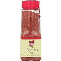 Cake Mate Decorating Decors - Crystals - Red - 2.25 oz - Case of 6