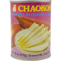 Chaokoh Banana Blossom in Brine Pack of Four 260g Per Can (Drained Wt.)