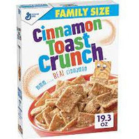 (Pack of 8) Cinnamon Toast Crunch, Breakfast Cereal, Family Size, 19.3 oz Box