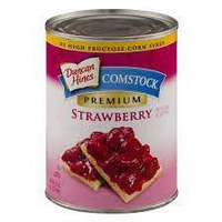 Comstock Premium Fruit Pie Filling & Topping, Strawberry, 21 Ounce (Pack of 8)