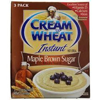 Cream of Wheat Instant Hot Cerial - Maple Brown Sugar - 2 Box with 3 Packets Each (6 Packets Total)