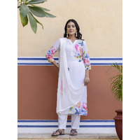 Navlik Women's French Crep with Lining Embroidered and Printed Straight Kurta with Pant And Dupatta Sets (NK-600)