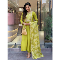 Navlik Women's BSY Viscose Embroidered Straight Kurta with Pant and Dupatta Sets (NK-605)