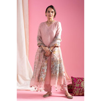 Navlik Women's Chanderi Viscose Embroidered A-Line Kurta Pant and Dupatta Sets (MV-623)