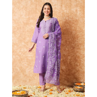 Navlik Women's Cotton Printed Straight Kurta Cotton Pant and Dupatta Sets (S2-Eva)
