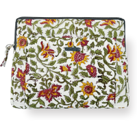 Cotton Laptop Sleeve/Cover - Pink Floral - 13 inches