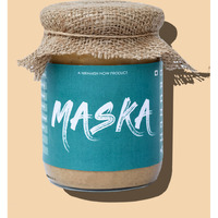 Maska Unsweetened Crunchy Peanut Butter ( Gluten Free / Plant Based Protein / Vegan / Vegetarian / Keto Friendly ) (500 g)