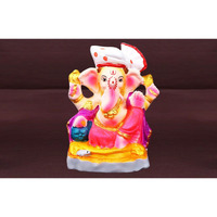 9 Inch Eco-Friendly Ganesh Ji Sitting on Shinghasan