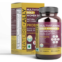 NatureAlly Multivitamin for Senior Women 50 Plus Age with Calcium, Vitamin D3 and 44 other Nutrients for Overall Health, Probiotic, Strong Joints, Heart Health, Anti-oxidants with Brain, Eye and Energy Blend(60 Tablets)