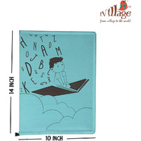 IVillage Poly Silk Printed File Folders | Suitable for Kids, Teenagers and Adults | Theme Based - Education| Lightweight, Durable and Eco - Friendly | Pack of 1 | Blue| Size : 14*10 Inches