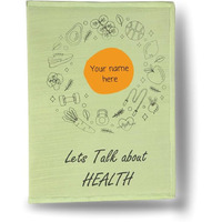IVillage Poly Silk Printed File Folders | Suitable for Kids, Teenagers and Adults | Theme Based - Health | Lightweight, Durable and Eco - Friendly | Pakc of 1 | Green | Size : 14*10 Inches