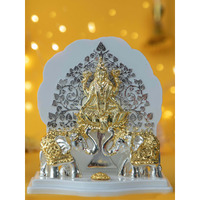 Gajalakshmi Idol with Golden Elephants  Goddess Lakshmi Statue for Wealth, Prosperity & Home Decor