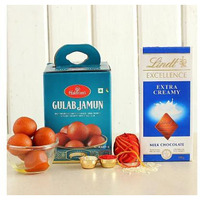 Happy Bhai Dooj Gulab Jamun And Lindt Combo