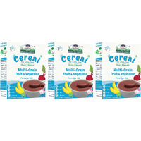 TummyFriendly Foods Organic Sprouted Multi Grain Fruit Vegetable Porridge Mix|600g (200g each pack) Cereal (600 g, Pack of 3, 8+ Months)