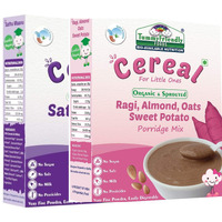 TummyFriendly Foods USDA Certified 100% Organic Sathu Maavu, 100% Organic Sprouted Ragi, Oats, Red Lentil, Banana Porridge Mixes , Made of Sprouted Whole Wheat & Sprouted Whole Grain Ragi, Oats , Rich in Calcium, Iron, Fibre & Micro-Nutrients ,200g Each, 2Packs Cereal (400 g, Pack of 2, 24+ Months)