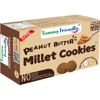 TummyFriendly Foods Ragi Millet Cookies- Peanut Butter . Healthy Biscuits for Kids, Babies & Adults Cookies Biscuit (2 x 75 g)