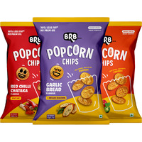 BRB Corn Popped Chips - 3 Flavours | Not Fried, Not Baked | 30% Less Oil, No Palm Oil, Healthy Snack | 3 x 48g Combo Pack