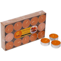 Aura Home Fragrances Wax Scented Tealight Candles Set,30 Pcs Peach Orange Botonica Aroma Candles Candle (Orange, Pack of 30)
