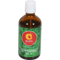 Aura Peppermint Essential Oil, 100% Natural, Pure & Undiluted, Best For Hair, Dandruff, Skin, Face, Cold, Congestion, Steam & Diffuser (100 ML) (100 ml)