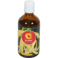 Aura Pure & Natural Ylang Ylang Essential Oil For Improving Skin Appearance & Treat All Hair Related Problem | Suitable For Body Massage | Best for Immunity, Relaxation & Improve Mood Swings | Diffuser & Therapeutic Grade (100ML) (100 ml)