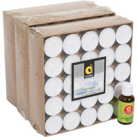 Aura Home Fragrances Tealight Candles Smokeless Candles, Unscented white Candles, Diwali Candles, Candle for Home Decor, Hotel, Birthday, Weeding, Burring Time 3-4 Hours (Pack of 75) with free 1 Lemongrass essential oil 30 ml. Candle (White, Pack of 75)