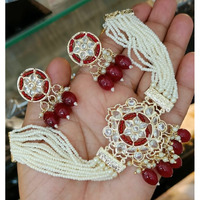 Prizetaa Alloy Red Jewellery Set (Pack of 3)