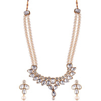 Prizetaa Alloy White Jewellery Set (Pack of 1)