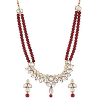 Prizetaa Alloy Red Jewellery Set (Pack of 1)