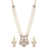 Prizetaa Alloy White Jewellery Set (Pack of 1)